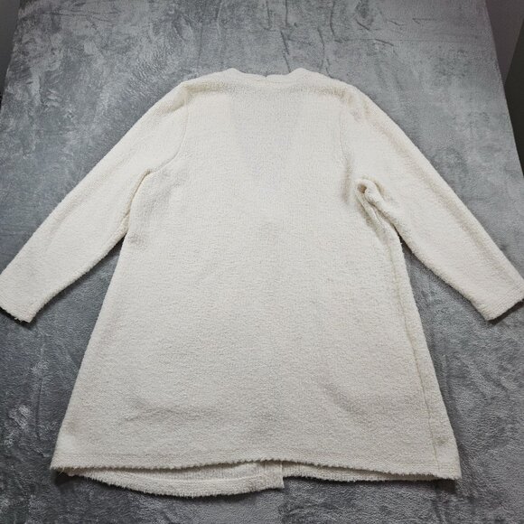 J Jill Cardigan Womens XL Petite Cream Cozy Coastal Chic Neutral Textured Duster - Picture 7 of 9